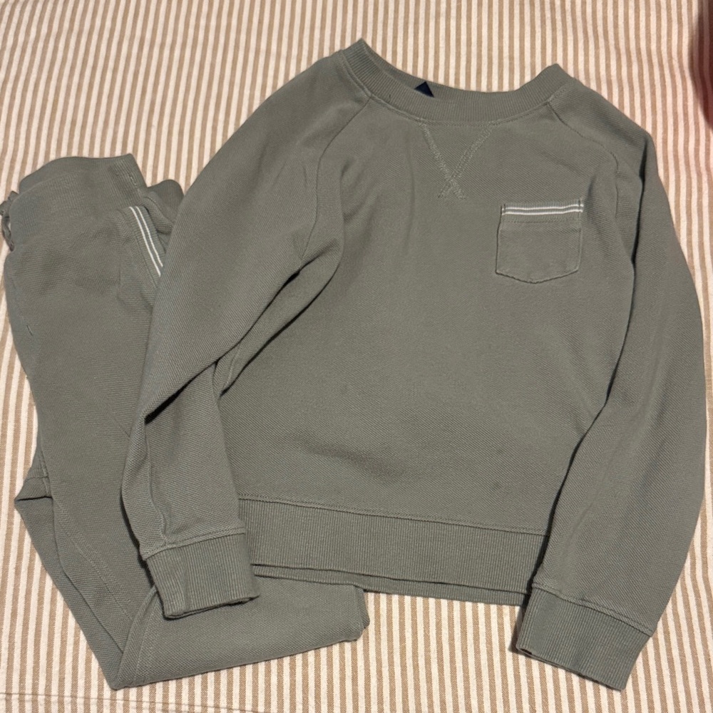 Janie and Jack Kids Green Crewneck Set